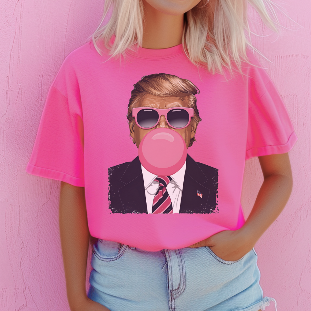 Trump Bubble Gum Comfort Colors Tee