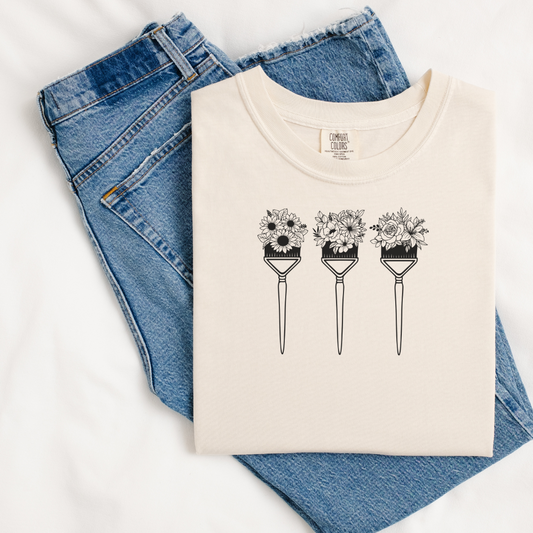 Hair Dresser Floral Tee