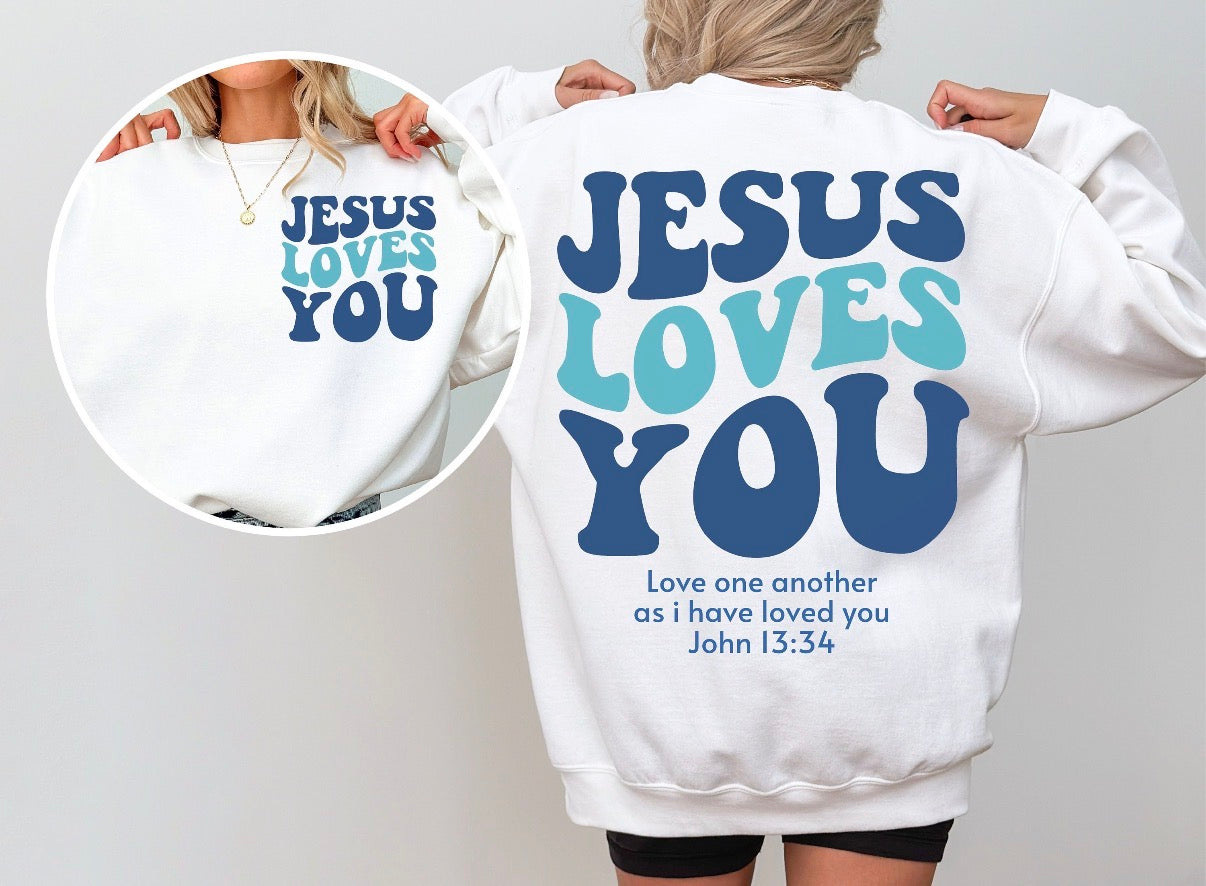 Jesus loves you crewneck