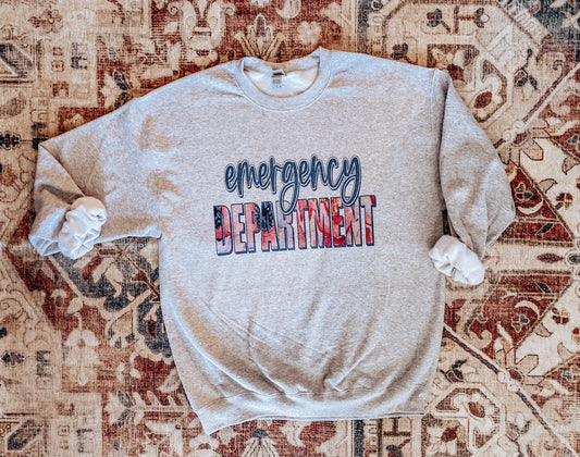 Floral Emergency Department Pullover